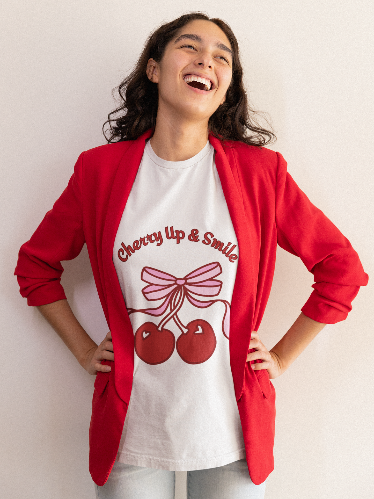 Cherry Up & Smile T shirt